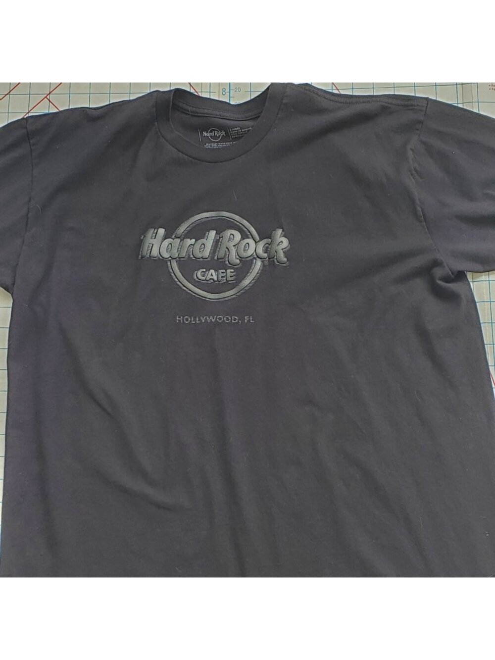 Hard Rock Cafe Hollywood Florida T-shirt Xlarge Black Logo Cotton